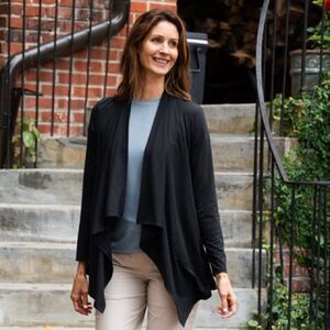 Claudia Nichole Cashmere Open Front Cardigan SZ M